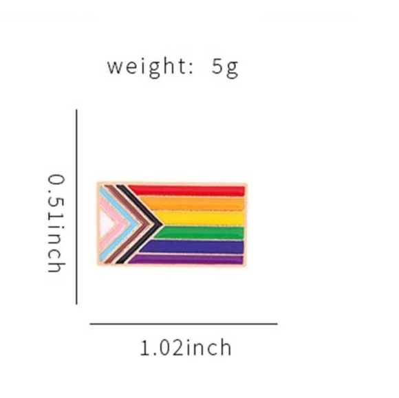 Hand Crafted LGBTQIA+ Flag 1" Enamel Pin LGBTQIA + Brooch Be Proud Be You Flag - Picture 3 of 7